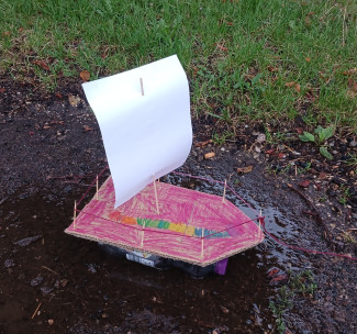 Ein Boot in Seenot