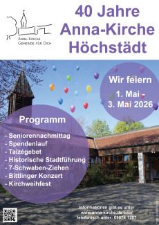 Plakat 40 Jahre Anna-Kirche