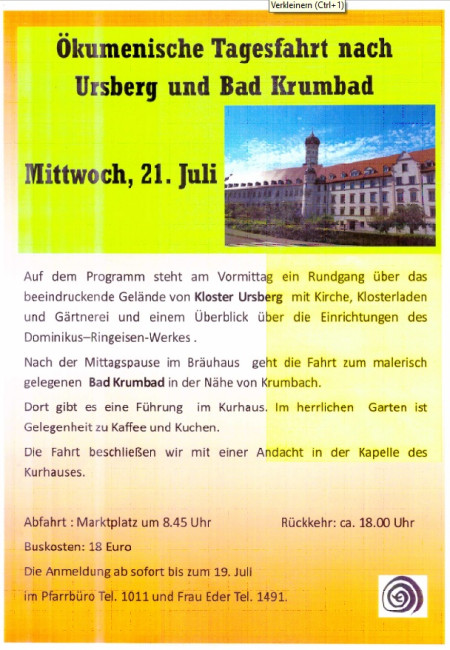 ökumenische Tagesfahrt